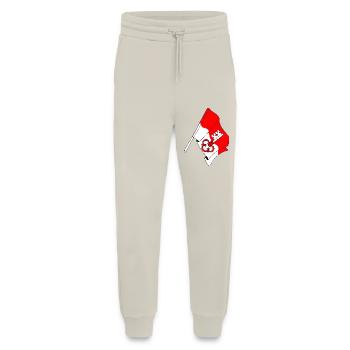 Drapeau Obwald Suisse - Pantalon de jogging bio décontracté fabriqué en UE - WARM CLAY - Devant