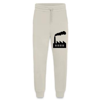 Fabrik mit Rauch - Jogginghose - made by SPREAD - WARM CLAY - Vorne