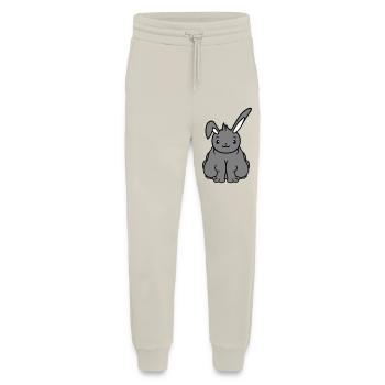 Dicker Hase sitzt Übergewicht Fett Hungrig Lustig - Jogginghose - made by SPREAD - WARM CLAY - Vorne