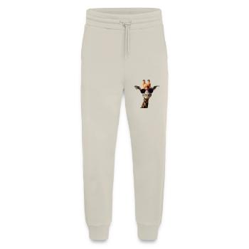 Girafe avec un style d'enfer - Pantalon de jogging bio décontracté fabriqué en UE - WARM CLAY - Devant