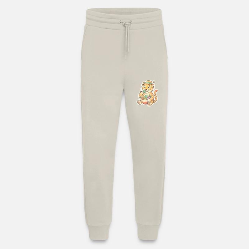 Kit léopard avec panier de légumes - Pantalon de jogging bio décontracté fabriqué en UE - WARM CLAY