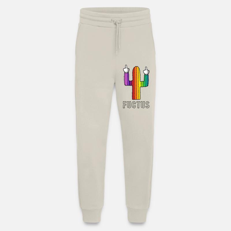 Fuctus Cactus Rainbow Funny F-off - Jogging Pants - made by SPREAD  - WARM CLAY
