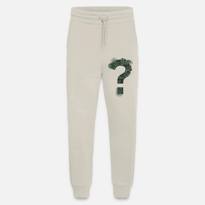 Question mark tropical plants - Jogging Pants - made by SPREAD  - WARM CLAY