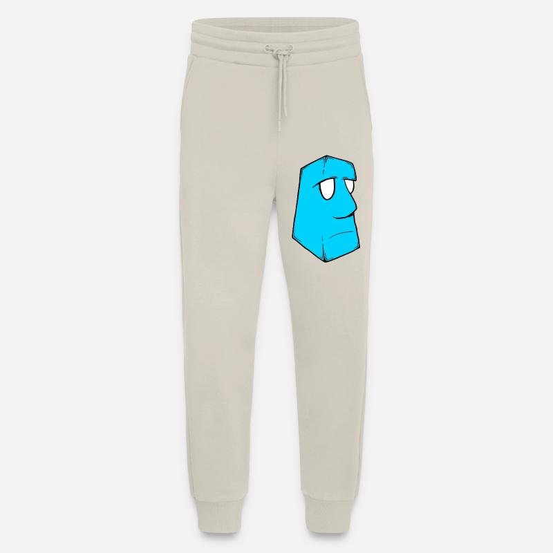 Moai Structure Blue - Jogging Pants - made by SPREAD  - WARM CLAY