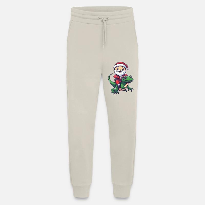 Echse Weihnachtsmann Cartoon - Jogginghose - made by SPREAD - WARM CLAY