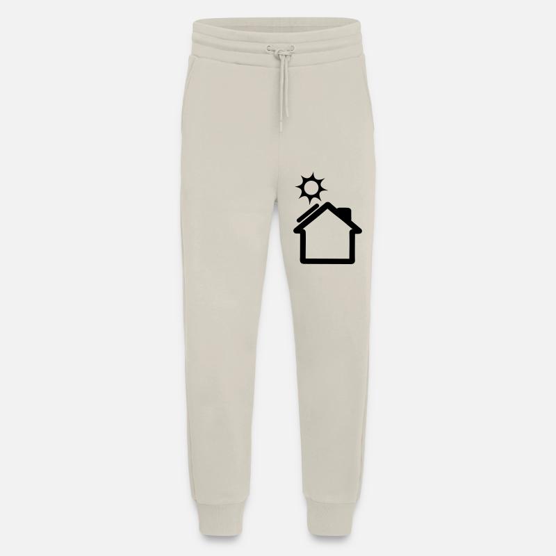 Solar panel on house logo - Jogging Pants - made by SPREAD  - WARM CLAY