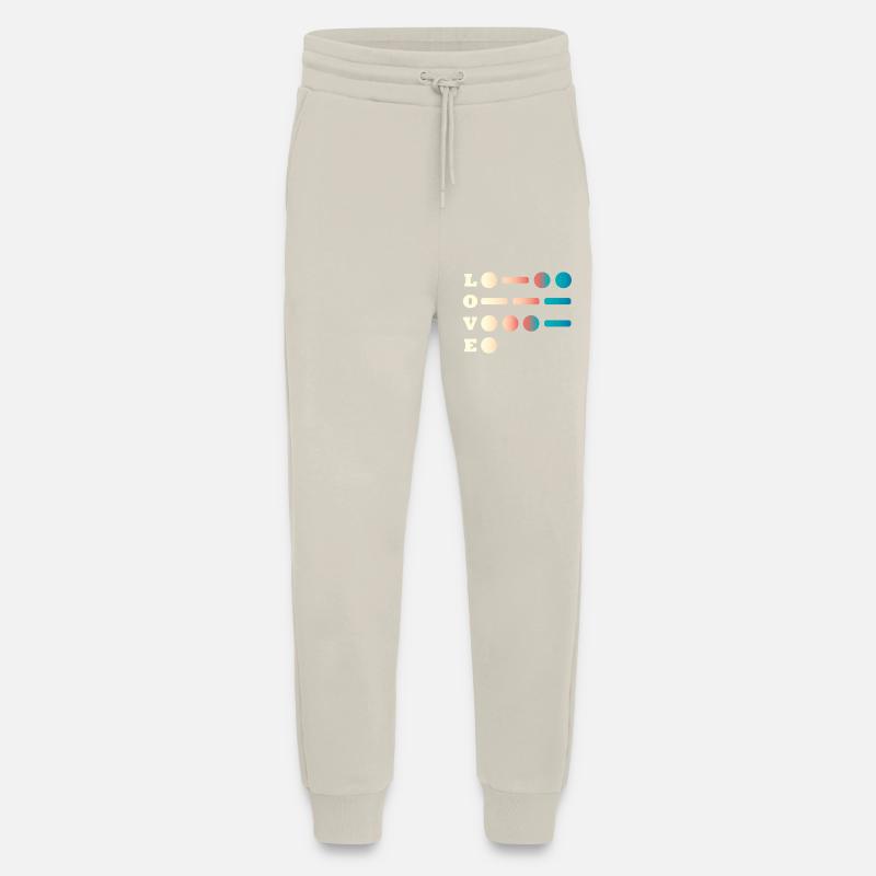 Aimer le code Morse - Pantalon de jogging bio décontracté fabriqué en UE - WARM CLAY