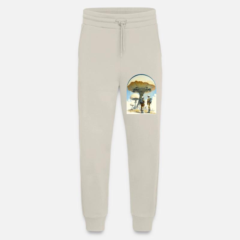 Mushroom Digital Space Art 70s - Jogging Pants - made by SPREAD  - WARM CLAY