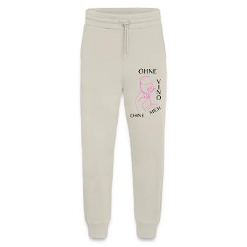 Ohne Vino ohne mich - Jogginghose - made by SPREAD - WARM CLAY - Vorne