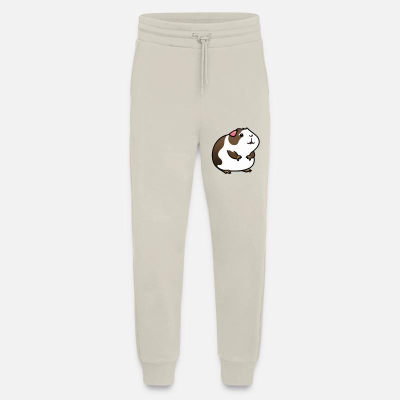 Juste un cochon d’Inde mignon - Pantalon de jogging bio décontracté fabriqué en UE - WARM CLAY