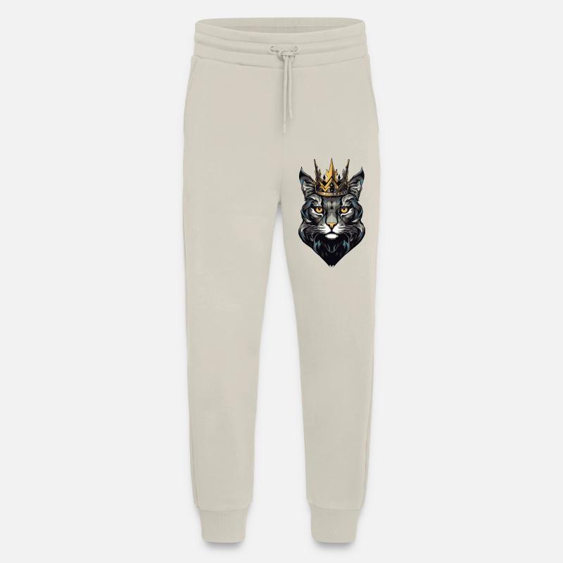 Couronne de chat - Pantalon de jogging bio décontracté fabriqué en UE - WARM CLAY