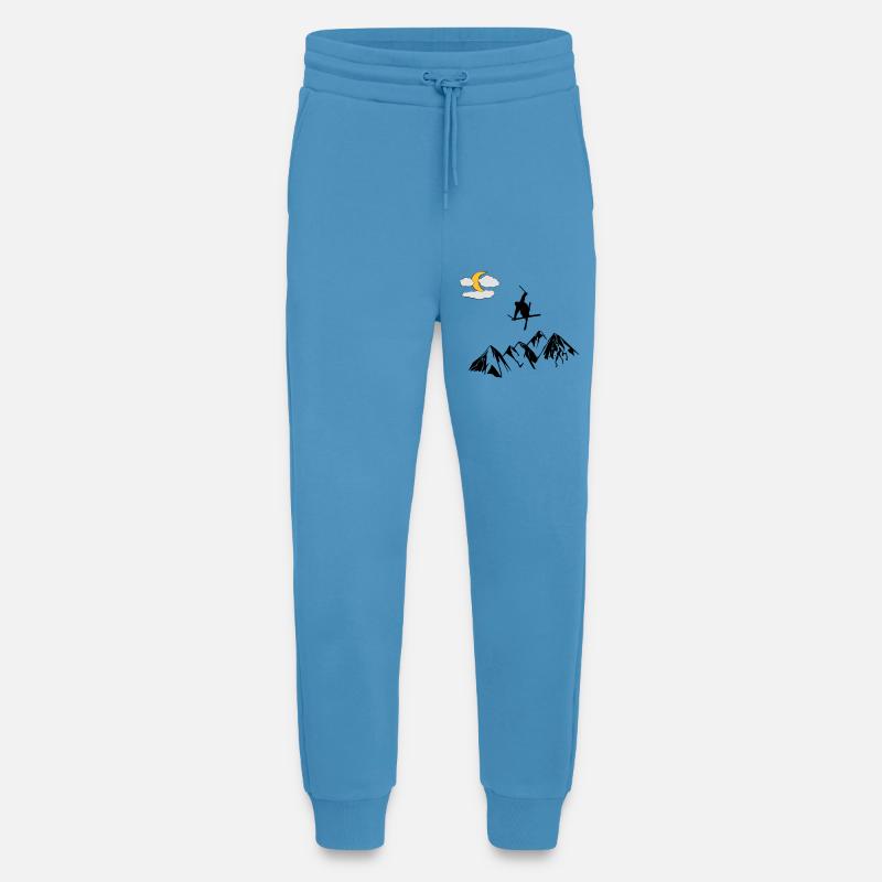 Berg mit Ski Freestyler - Jogginghose - made by SPREAD - Sol Blue