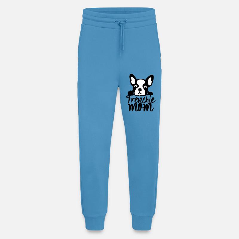 Frenchie maman de bouledogue français - Pantalon de jogging bio décontracté fabriqué en UE - Sol Blue