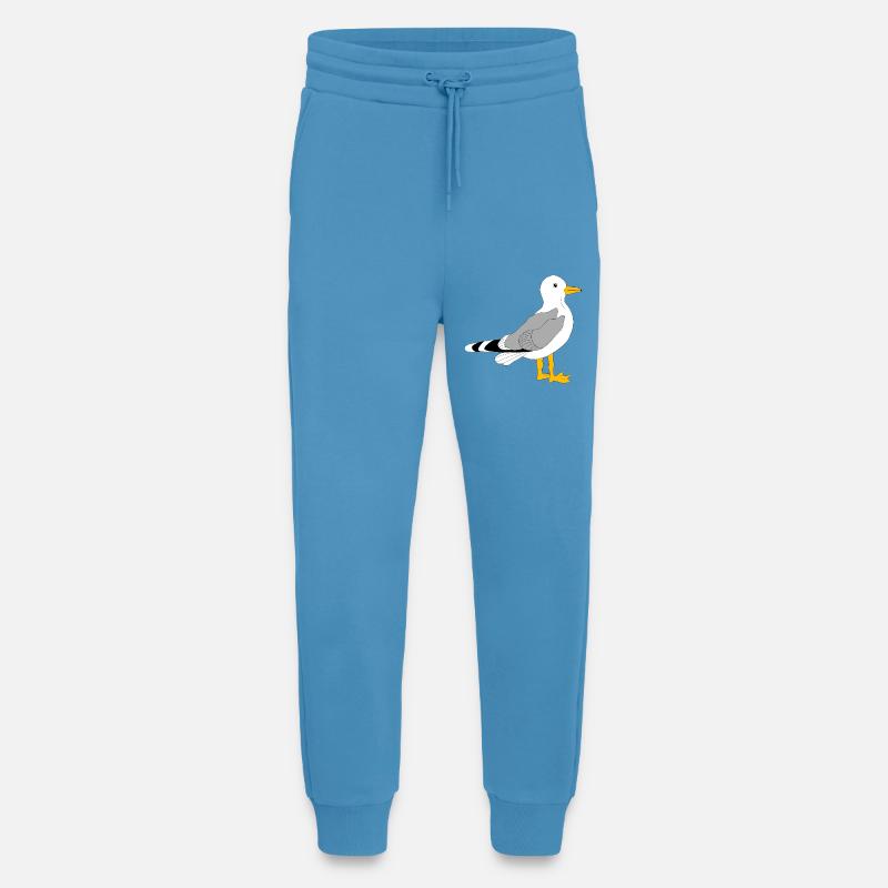 Whimsical Grey Wing Duck Illustration - Jogging Pants - made by SPREAD  -  Sol Blue