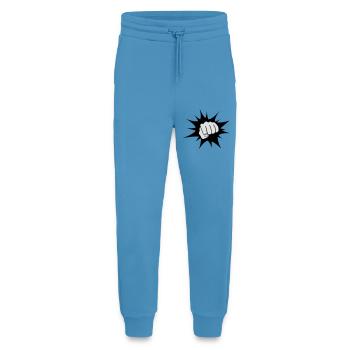 Kraftvolle Faust-Design Shirt - Jogginghose - made by SPREAD -  Sol Blue - Vorne