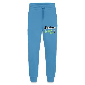 Rentner Spruch Neon Grün - Jogginghose - made by SPREAD -  Sol Blue - Vorne