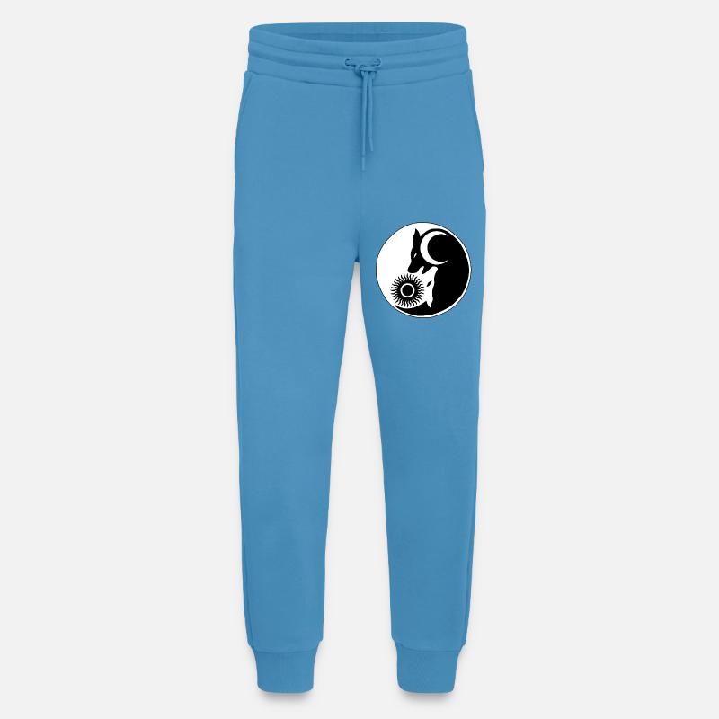 Wolf Yin Yang - Jogginghose - made by SPREAD - Sol Blue