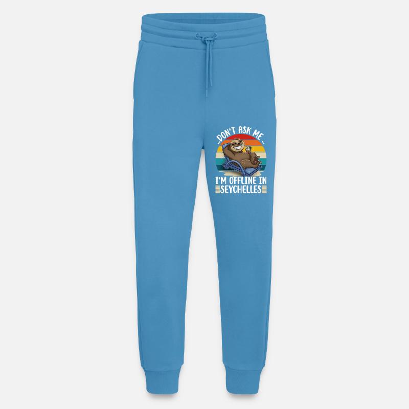 Seychelles Holiday Trip Sloth - Jogging Pants - made by SPREAD  -  Sol Blue