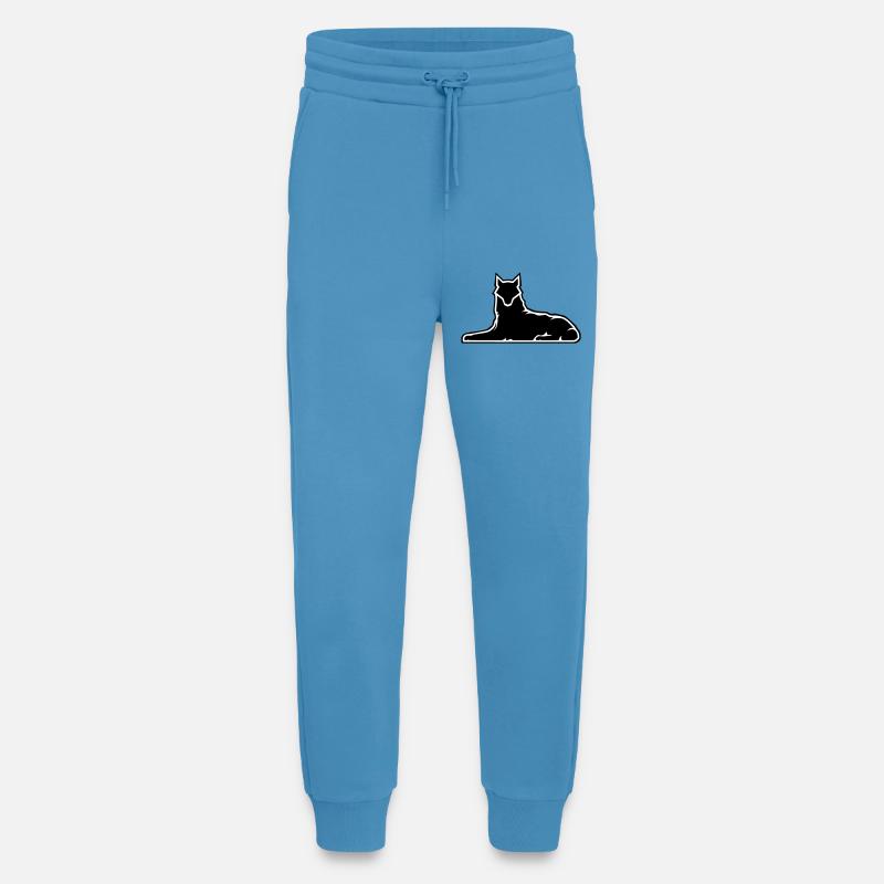 Minimalist Wolf Silhouette Design - Jogging Pants - made by SPREAD - Sol Blue