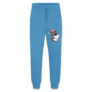 Black Panther Christmas Sleep Sleep - Jogging Pants - made by SPREAD  -  Sol Blue - Front