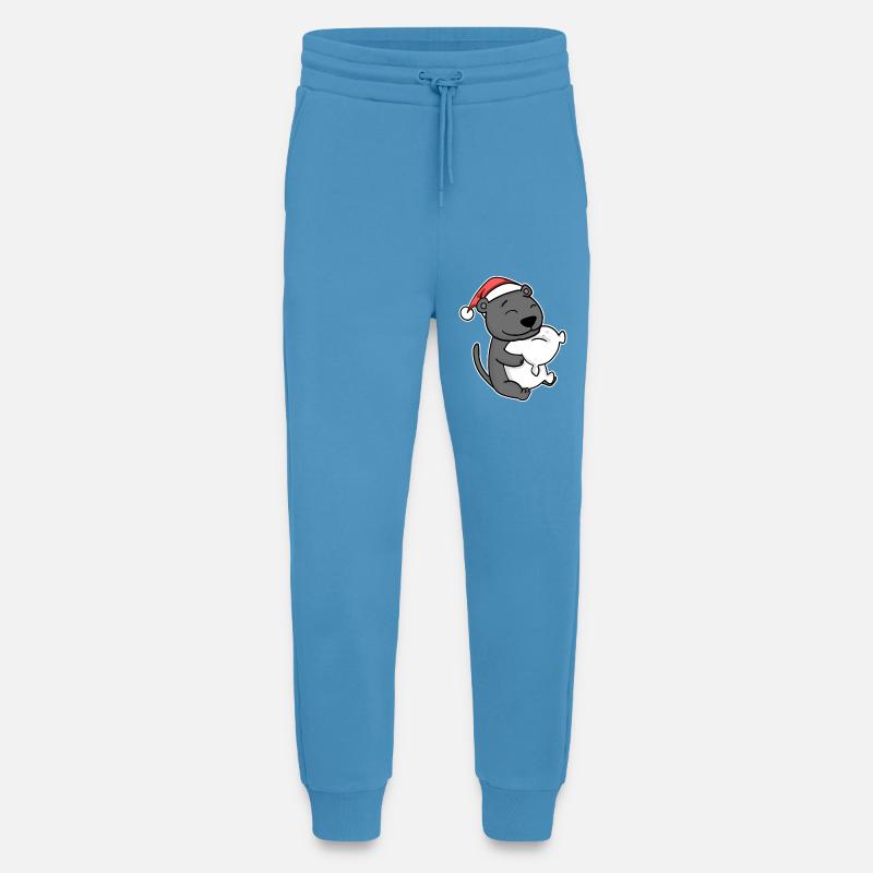 Black Panther Noël Sommeil Sommeil - Pantalon de jogging bio décontracté fabriqué en UE - Sol Blue