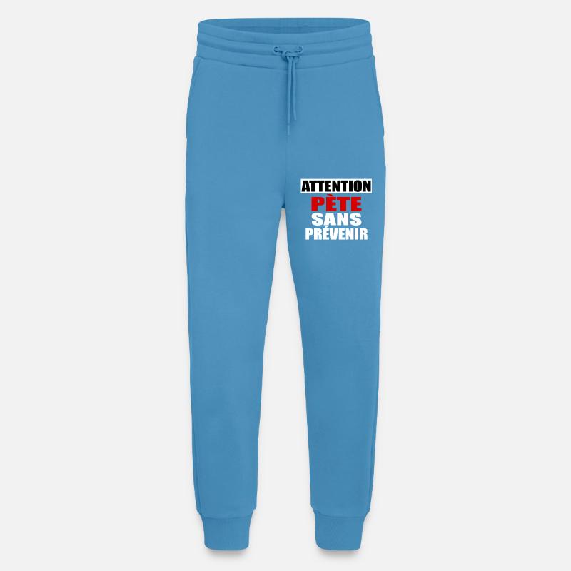 Attention Pète sans prévenir - Pantalon de jogging bio décontracté fabriqué en UE - Sol Blue