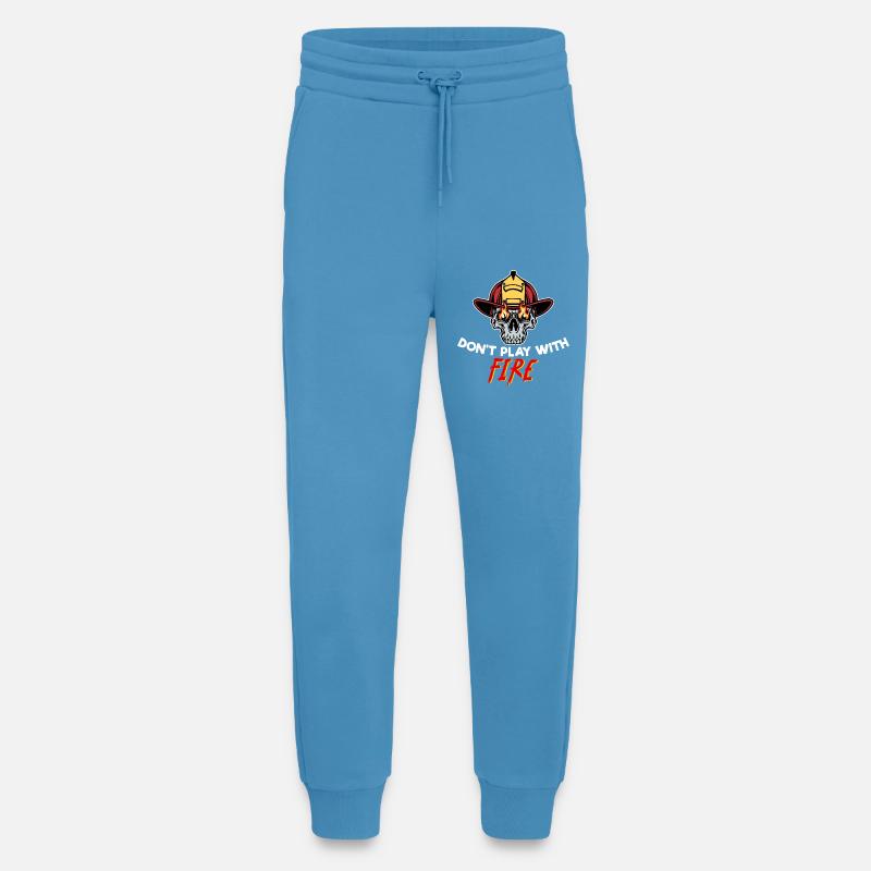 Fire Statement Firefighter Helmet Burning - Jogging Pants - made by SPREAD  -  Sol Blue