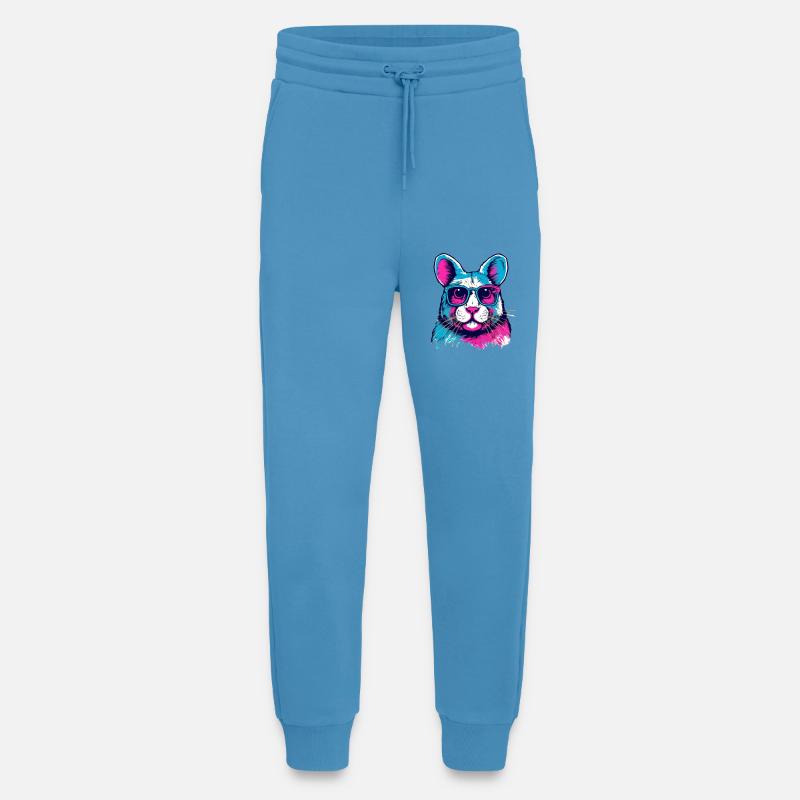 Neonfarben-Hund mit Sonnenbrille - Jogginghose - made by SPREAD -  Sol Blue