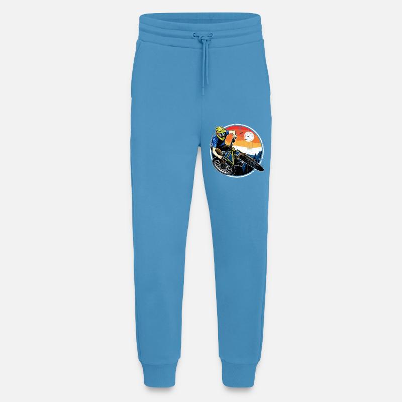 Sunset MTB Rider Circle - Jogging Pants - made by SPREAD  -  Sol Blue