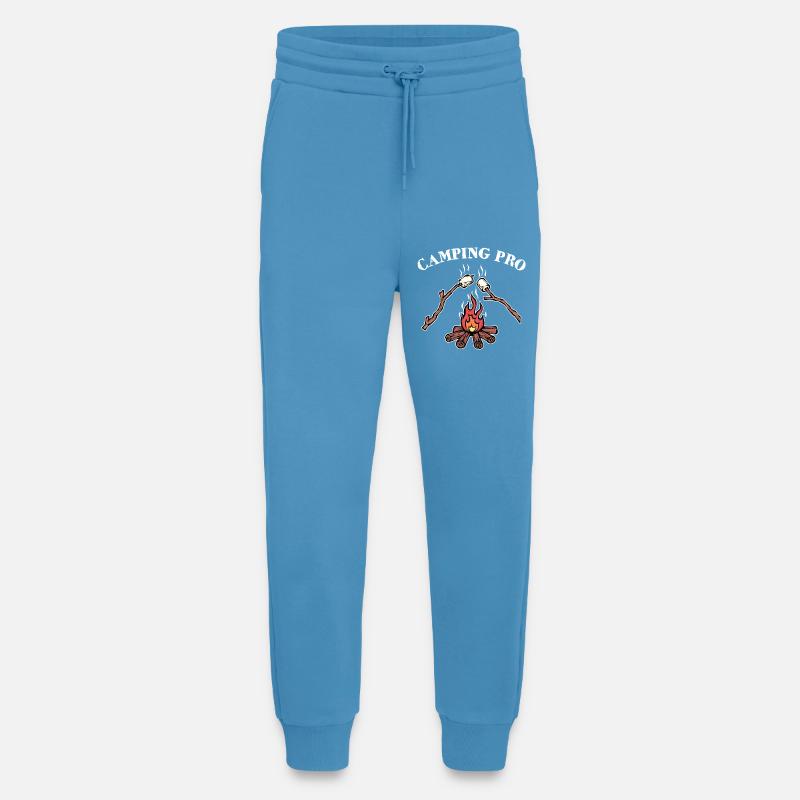 Camping Statement Campingplatz Lagerfeuer Campen - Jogginghose - made by SPREAD - Sol Blue
