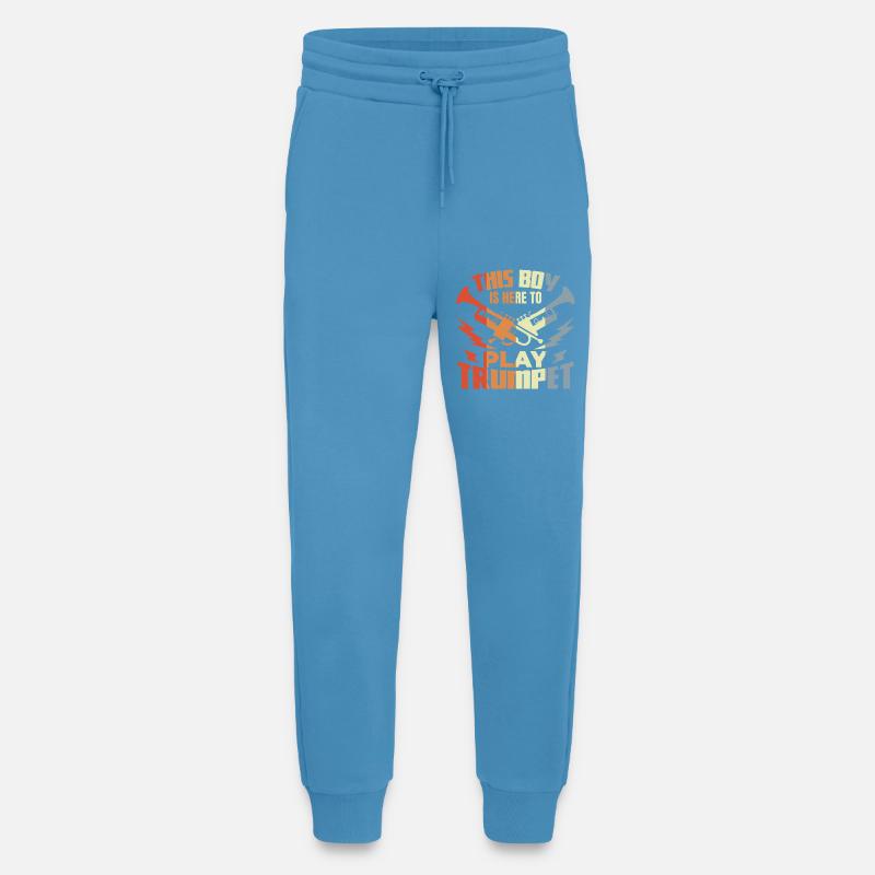 Junge der Trompete spielt - Jogginghose - made by SPREAD -  Sol Blue