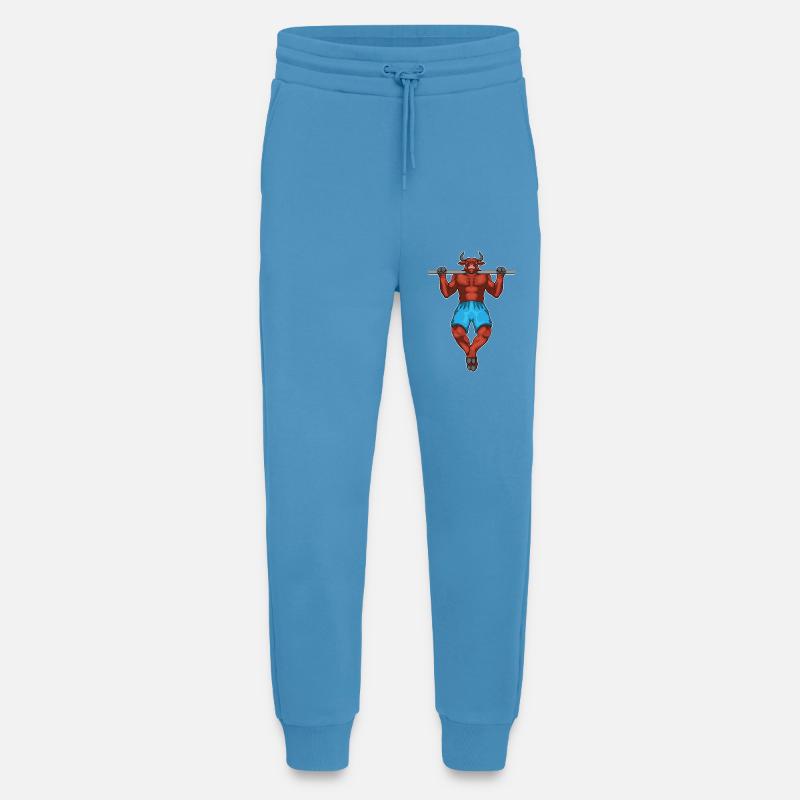 Taurus Bodybuilder Pull-Ups Musculation - Pantalon de jogging bio décontracté fabriqué en UE - Sol Blue