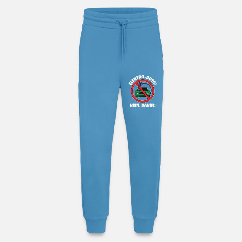 E-auto Elektrische Energie Strom Statement Tanken - Jogginghose - made by SPREAD -  Sol Blue