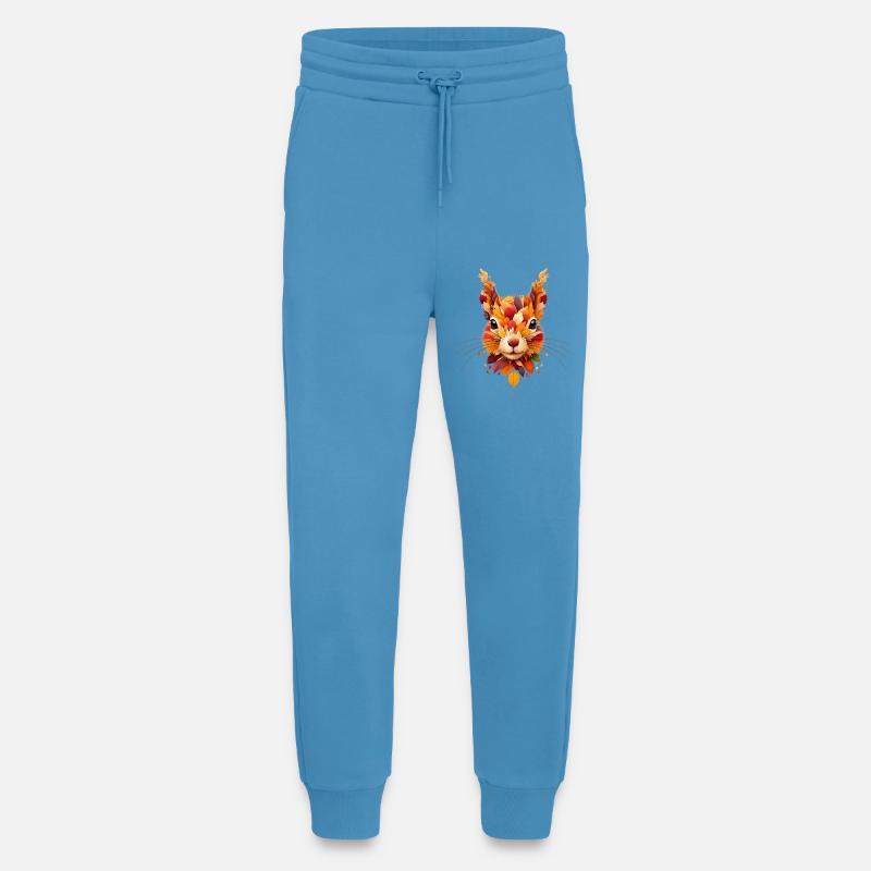 Squirrel, designed from different leaves - Jogging Pants - made by SPREAD  -  Sol Blue