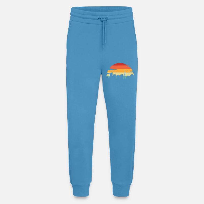 Sunset Skyline Retro Gradient - Jogging Pants - made by SPREAD  -  Sol Blue