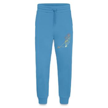 Retro Eishockeyspieler - Jogginghose - made by SPREAD -  Sol Blue - Vorne
