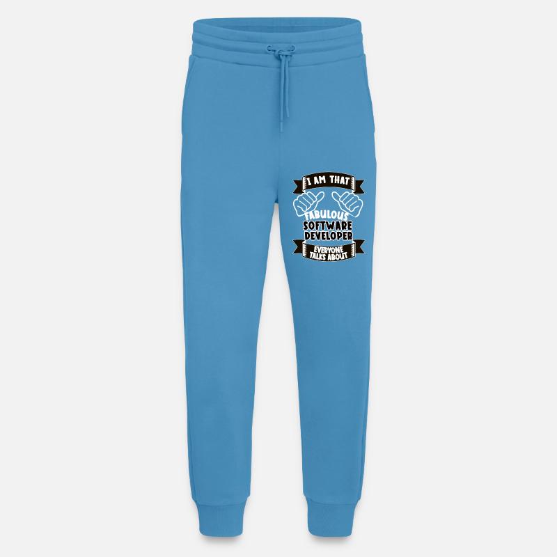 Software Developer Funny Saying Gift - Jogging Pants - made by SPREAD - Sol Blue