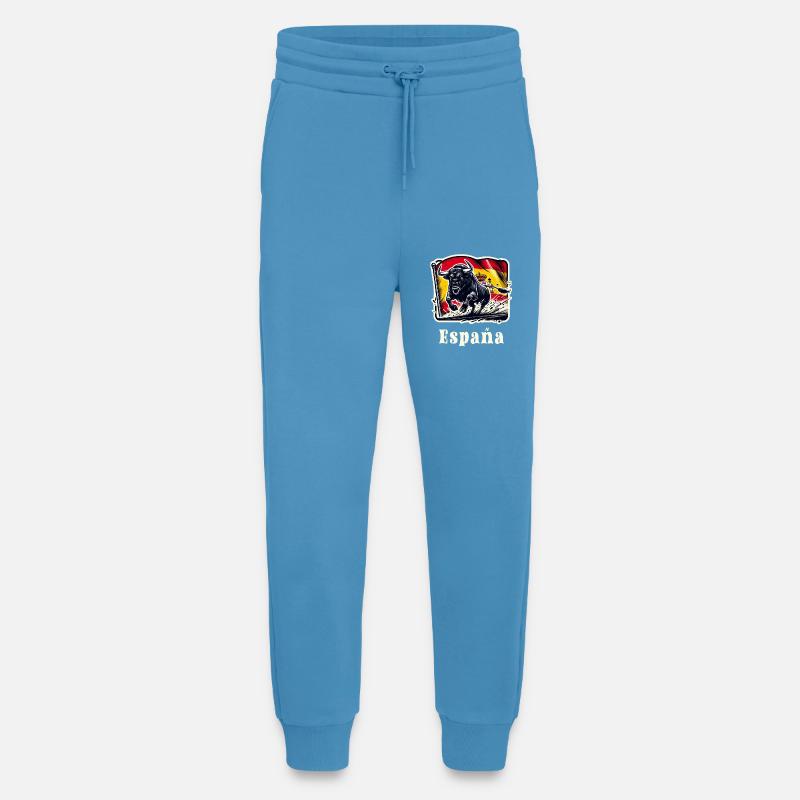 Espagne Drapeau Taureau Design - Pantalon de jogging bio décontracté fabriqué en UE -  Sol Blue