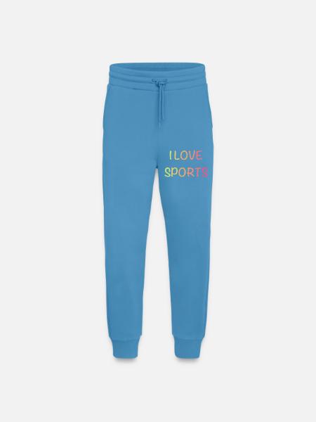 I Love Sports – Colorful Gradient Font - Jogging Pants - made by SPREAD - Sol Blue