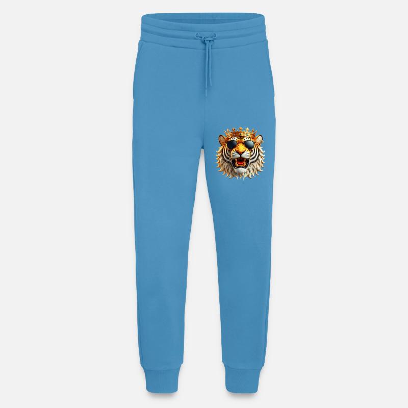 King Tiger with Crown - Jogging Pants - made by SPREAD  -  Sol Blue