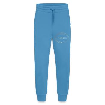 Vintage American Football Ball - Jogging Pants - made by SPREAD  -  Sol Blue - Front