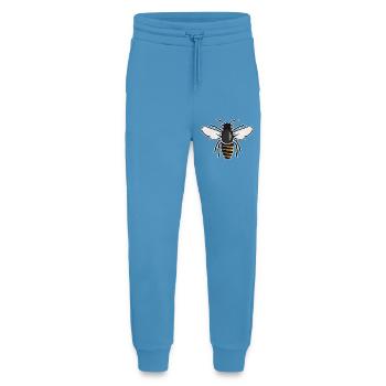 Stilisierte Biene - Insektenmotiv im Patch-Stil - Jogginghose - made by SPREAD -  Sol Blue - Vorne