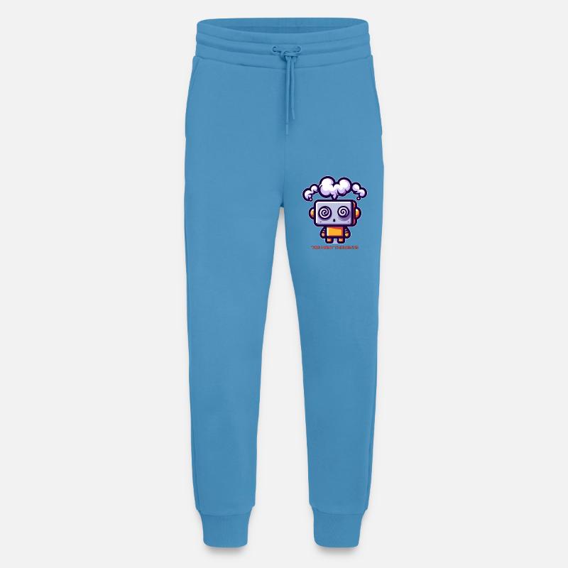 Trop de pensées, robot - Pantalon de jogging bio décontracté fabriqué en UE - Sol Blue