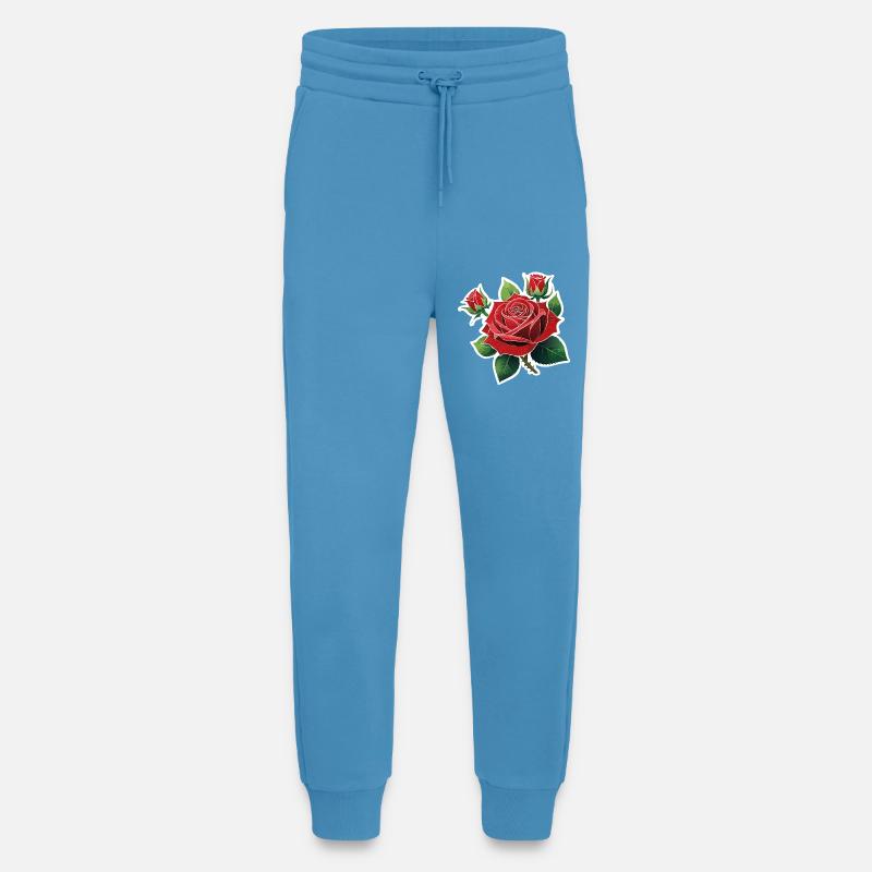Rote Rose – Rockabilly - Jogginghose - made by SPREAD -  Sol Blue