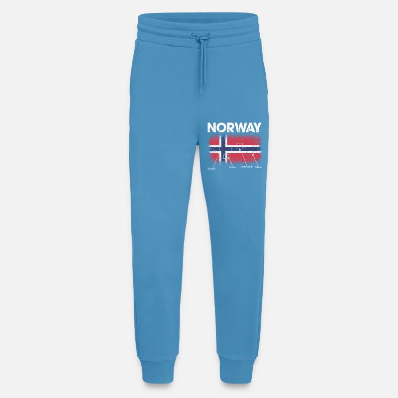 Norway Flag Map Design - Jogging Pants - made by SPREAD - Sol Blue