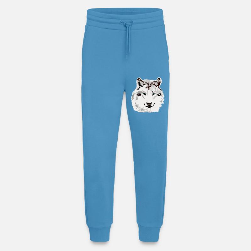 White wolf blue eyes - Jogging Pants - made by SPREAD - Sol Blue