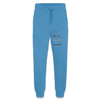 eat_sleep_spend_money_repeat  - Jogginghose - made by SPREAD -  Sol Blue - Vorne
