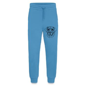 Dog_line_art_1 - Pantalon de jogging bio décontracté fabriqué en UE -  Sol Blue - Devant