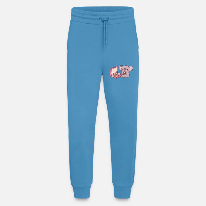 Mignon Koala Ours Mangeant Pizza - Pantalon de jogging bio décontracté fabriqué en UE -  Sol Blue