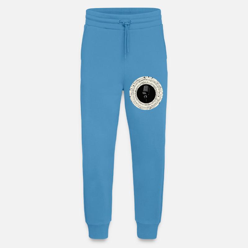 Microphone Musical Notes Art - Jogging Pants - made by SPREAD  -  Sol Blue